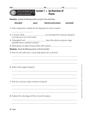 Directed Reading for Section 1