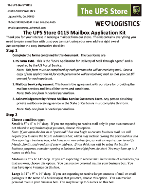 USPS Mailbox Application Kit