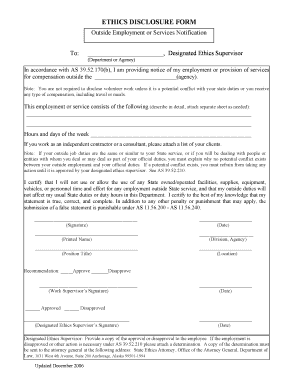 Alaska Ethics Disclosure Form