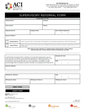 ACI Supervisory Referral Form