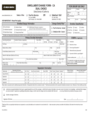 California Dental Enrollment Form