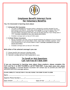 Employee Benefit Interest Form