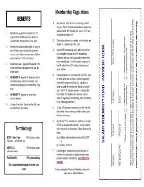 Salary Indemnity bFormb - Vancouver Secondary Teachers39 Association - vsta