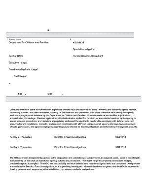 Kansas Position Description Form
