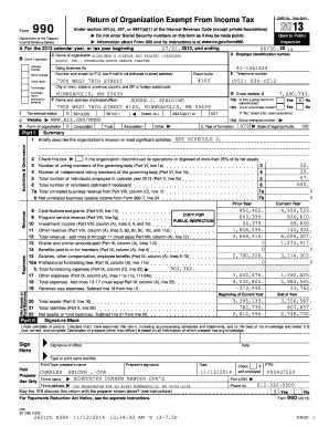 Form 990 Tax Exemption Application