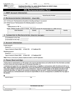 IRA Recharacterization Form