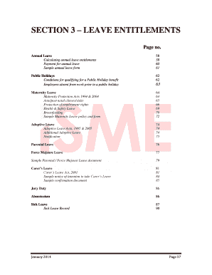 Annual Leave Entitlement Form