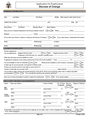 Application for Employment