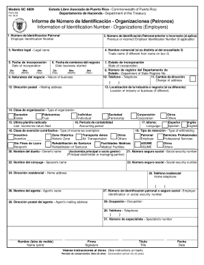 Formulario de Número de Identificación Patronal