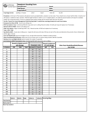 Sweetcorn Scouting Form