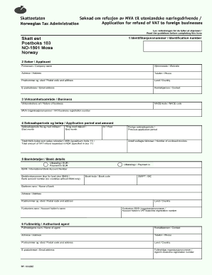 Norwegian VAT Refund Application