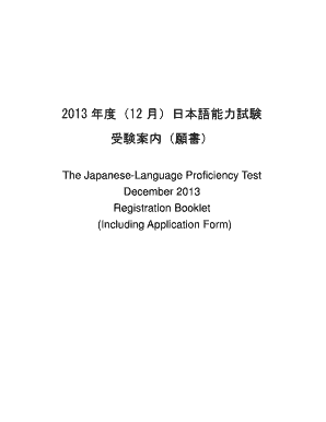 Japanese-Language Proficiency Test Registration Booklet
