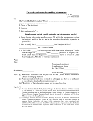 RTI Application Form