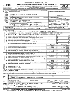 Form 990 2012