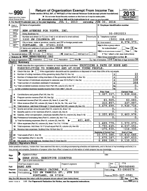 Form 990 Return of Organization Exempt From Income Tax