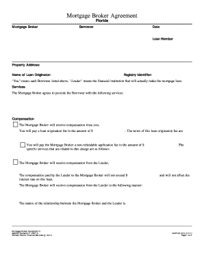 Mortgage Broker Agreement