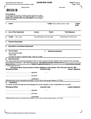 Queensland Land Registry Lease Form 7