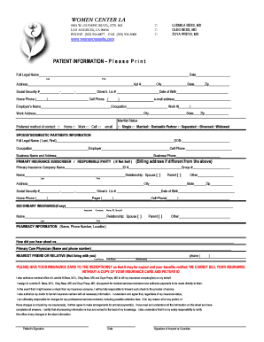 Patient Information Form