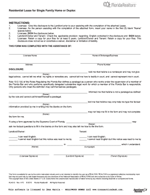 Florida Residential Lease Agreement