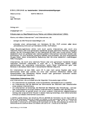 E R K L Ä R U N G  zu  bestehenden  Unternehmensbeteiligungen