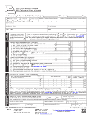 Missouri Partnership Return of Income Form MO-1065