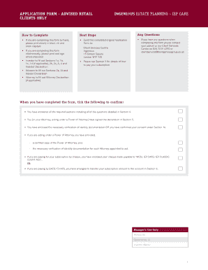 Application Form - Advised Retail Clients