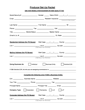 Insurance Agent Contracting Questionnaire