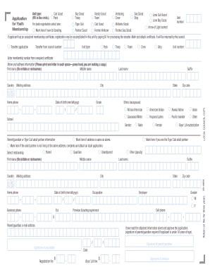 Scout Application Form