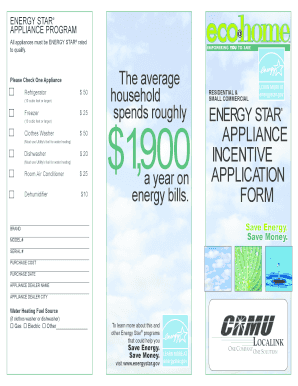 ENERGY STAR® Appliance Rebate Application