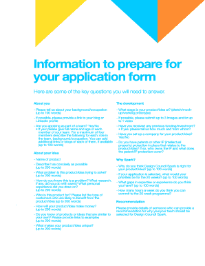 Fillable Online Information to prepare for your application form Fax ...