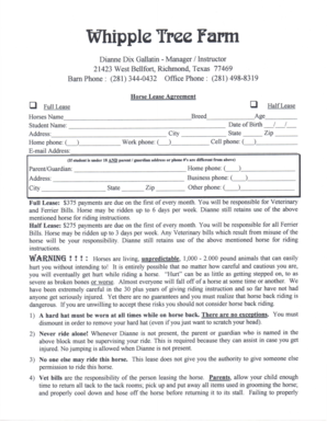 Lease Form - Whipple Tree Farm