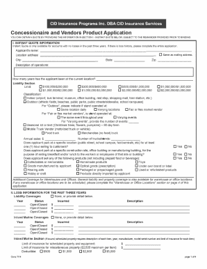 Concessionaire and Vendors Product Application