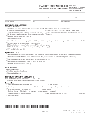 IRA Distribution Request Form W-4P