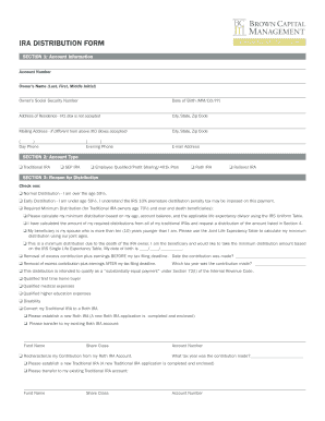 IRA Distribution Form