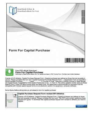 Capital Equipment Purchase Request Form