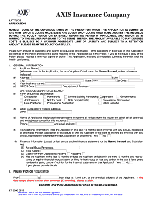 Employment Practices Liability Insurance Application