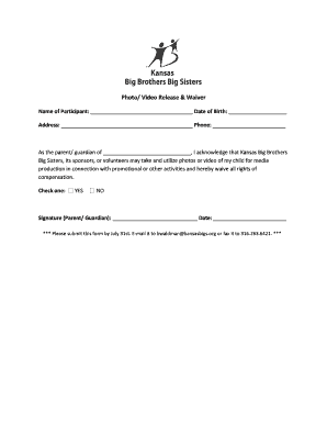 Photo Video Release Waiver