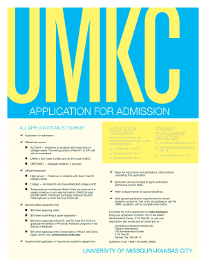 UMKC Application for Admission