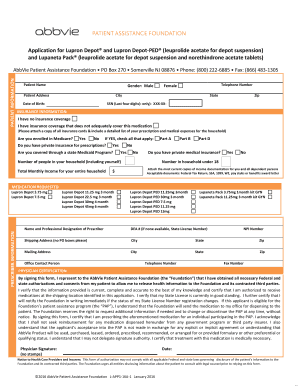 Application for Lupron Depot and Lupaneta Pack
