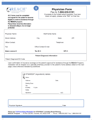 REACH Program Physician Form