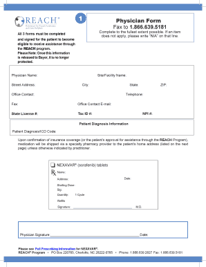 REACH Program Patient Support Enrollment Form