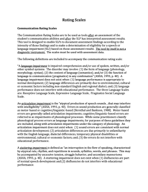 Communication Rating Scales