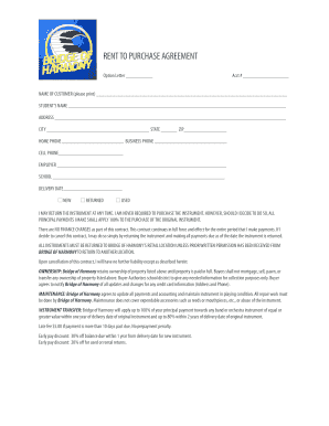Rent to Purchase Agreement