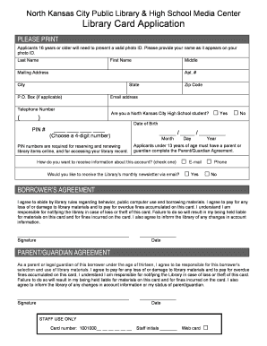 Library Card Application