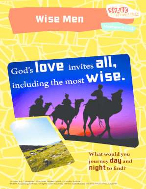 Wise Men Sunday School Activity Sheet