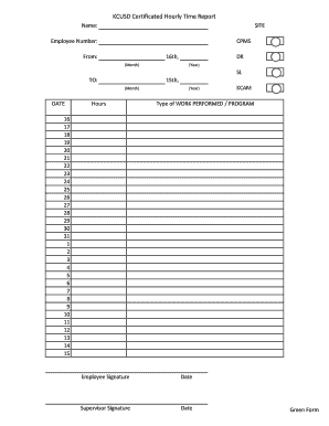 KCUSD Certificated Hourly Time Report