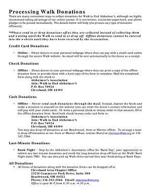 Walk to End Alzheimer’s Donation Form