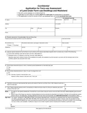 Oregon Farm-use Assessment Application