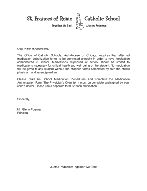 School Medication Authorization Form