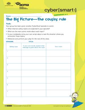 CyberQuoll Episode Worksheet
